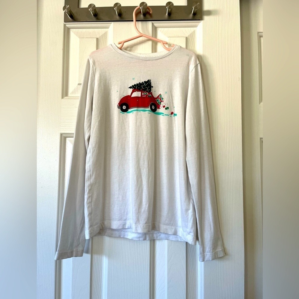 J Crew crewcuts long sleeve holiday t-shirt, size 8-9